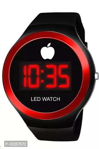 Stylish Plastic Red Digital Watch For Men-thumb0