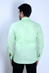 Trendy Stylish Linen Long Sleeves Formal Shirt for Men-thumb1