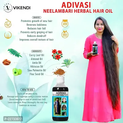 Aadivasi Neelambari Oilanic 100 % Pure and Naturals Adivasi Jeeva Sanjivani Herbal Hair Oil Strengthening and Volumised Hair (125 Ml) Pack Of 01-thumb2