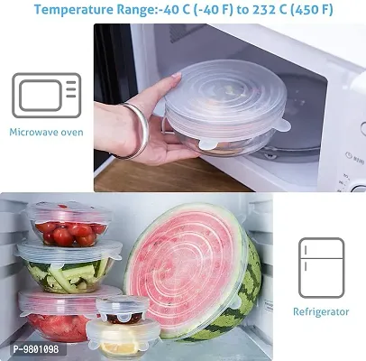 Microwave Safe Silicone Leak-Proof Stretch Lids Fit Various Sizes Reusable Flexible Covers for Storage-thumb3