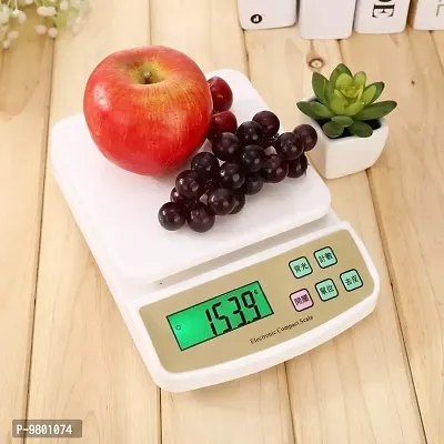 Weighing Scale Electronic Weight Machine Digital Multipurpose Weighting Scale For Home Kitchen  pack of 1  White-thumb0