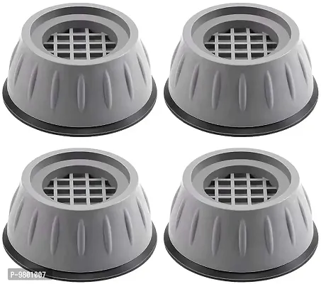 Anti Vibration Rubber Pad with Suction Cup Feet for Support Heavy Appliances Like Washing Machine  Set of 4  Grey-thumb0
