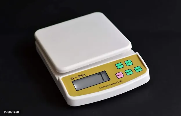 SF400A Digital Kitchen Weighing Machine Multipurpose Electronic Weight Scale with Backlit LCD Screen for Measuring Food  pack of 1-thumb0