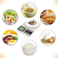 Portable Electric kitchen Weighting Machine Multipurpose Digital scale with Backlight LCD Display  pack of 1  White-thumb1