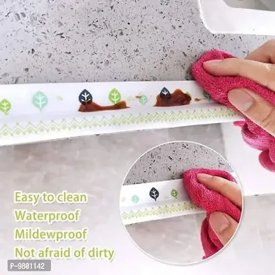 Kitchen Sink Platform Sealing Sticker Strip Bathroom Corner Tape Wall  Waterproof Kitchen Oil Proof Tape  pack of 1  Multicolor-thumb3