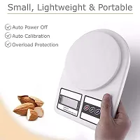 Electric kitchen weight scale Multipurpose Digital Electronic Scale with Backlight LCD Screen  Pack of 1  White-thumb2