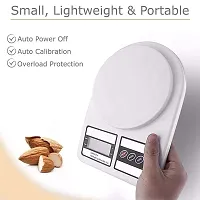 Portable Weighting Machine For Home Electronic Food Weight Machine LED Black Display  Pack of 1  white-thumb2