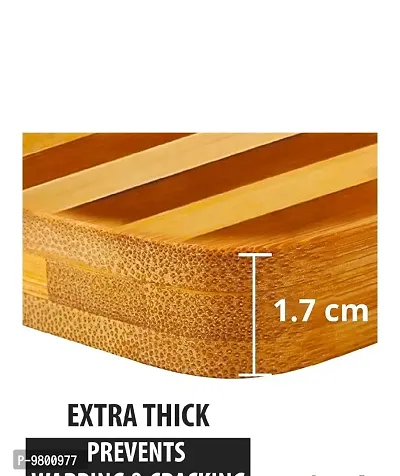 Reversible  Multipurpose Wood Chopping Board Chopping Board for Vegetable Fruits  Pack of 1  Brown-thumb2
