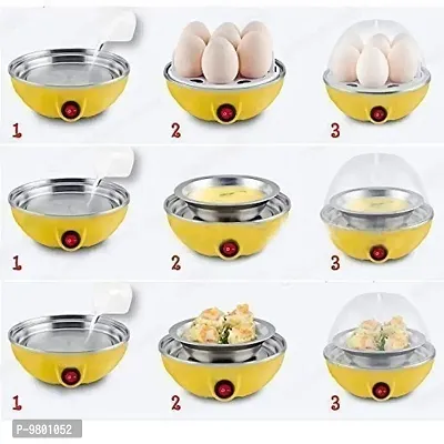 Electric Plastic Automatic Off Mini 7 Egg Device Multifunction Poach Boil Electric Egg Cooker Boiler Steamer  Pack of 1  Multicolor-thumb3