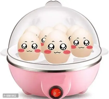 Electric Plastic Automatic Off Mini 7 Egg Device Multifunction Poach Boil Electric Egg Cooker Boiler Steamer  Pack of 1  Multicolor