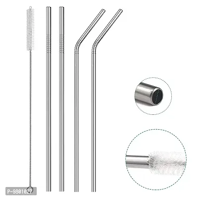 BPA-Free Metal  Thick  Long  Dishwasher Safe Stainless Steel Drinking Straws