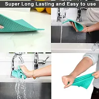 Multi-Purpose   Easy to use Kitchen Cleaning Sponge Wipe  3 Pieces  Multicolor-thumb1