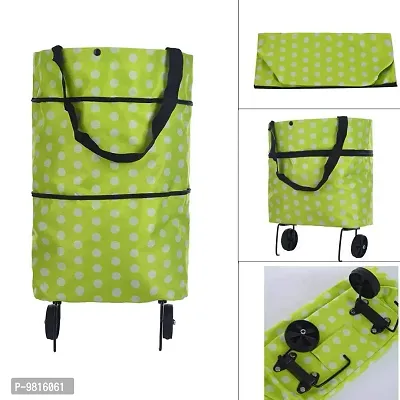 Trendy Foldable Shopping Trolley Bag With Wheels Folding Travel Luggage Bag Vegetable Grocery Shopping Trolley Carry Bag-thumb0
