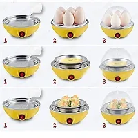 Cooking Boiling Frying  Multi function 2 in 1 Egg Boiling Steamer single Layer 7 Egg Boiler-thumb2