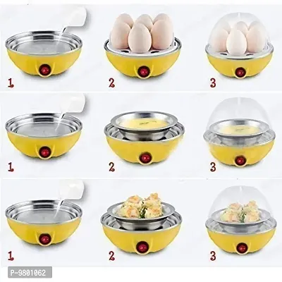 Cooking Boiling Frying  Multi function 2 in 1 Egg Boiling Steamer single Layer 7 Egg Boiler-thumb3