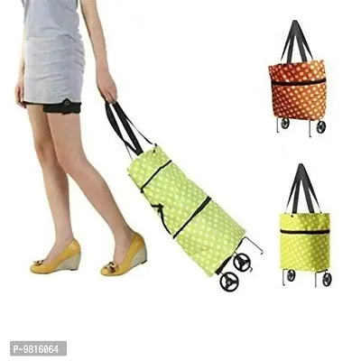 Trendy Shopping Trolley Wheel Folding Travel Luggage Bag Lightweight With Wheel Bag-thumb0