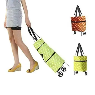 Trendy Shopping Trolley Wheel Folding Travel Luggage Bag Lightweight With Wheel Bag