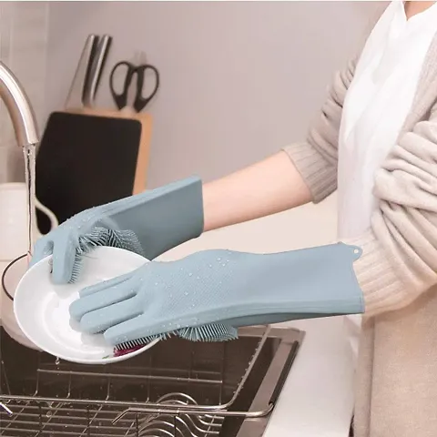 Best Quality Silicone Scrubbing Gloves for Dish Washing