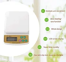Electronic Digital Plastic SF400A Kitchen Weighing Scale 10 kg Weight Measure for Spices Vegetable Liquids  White-thumb2