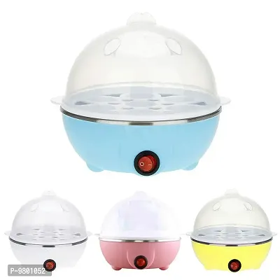 Electric Plastic Automatic Off Mini 7 Egg Device Multifunction Poach Boil Electric Egg Cooker Boiler Steamer  Pack of 1  Multicolor-thumb4