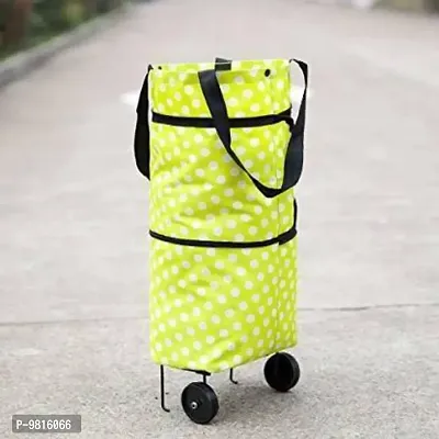 Trendy 2 In 1 Folding Shopping Cart Luggage Bag Foldable Wheel Travel Bag Trolley On Wheels, Shopping Trolleys Bag-thumb0
