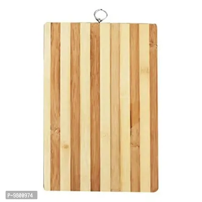 Wooden Cutting Board with Steel Ring Hanging Holder for Kitchen Chopping Board Reversible  pack of 1  Brown