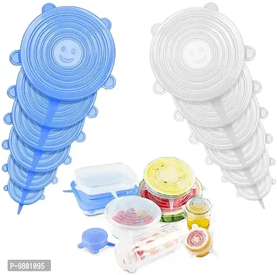 Stretchable Silicone Reusable lid for Utensils  Bowls  Dishes Plates Jars  cans  Mugs-thumb4