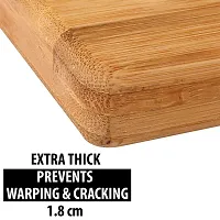 Bamboo Wood Rectangular Cutting Chopping Board Pad with Handle Dishwasher Chopping Board  pack of 1-thumb1