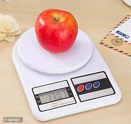 Electronic Digital Kitchen Scale Multipurpose Weight Machines for Kitchen Food Measuring Machine  Pack of 1  white-thumb0