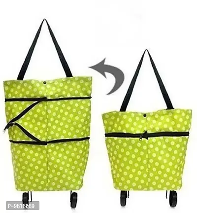 Trendy Shopping Trolley Bag With Wheel Vegetable Trolley Carry Bag With Wheels Waterproof Multipurpose Bag-thumb0