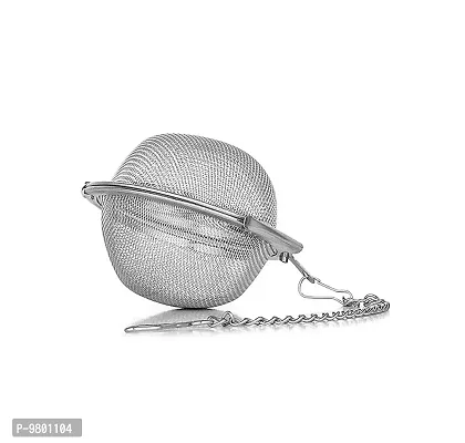 Stainless Steel Tea Strainer Tea Infuser for Loose Leaf Tea with Chain Reusable  Pack of 1  Silver