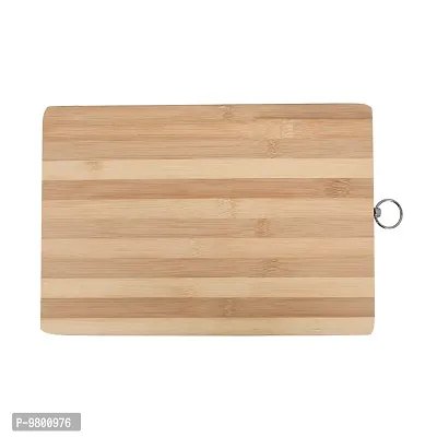 Kitchen Chopping Board with Steel Hook for Hanging Fruits Vegetables Diswasher Safe  Pack of 1  Brown-thumb0