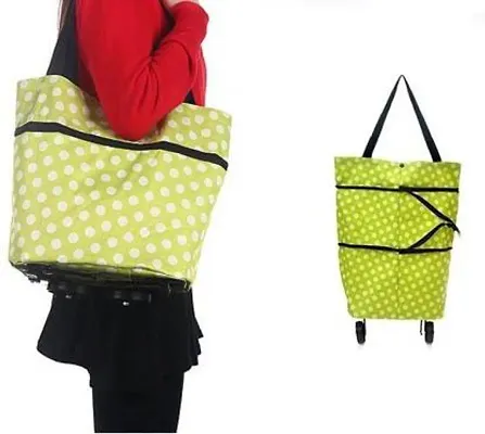 Trendy Shopping Trolley Bag With Wheel - Vegetable Trolley Carry Bag With Wheels Light Weight
