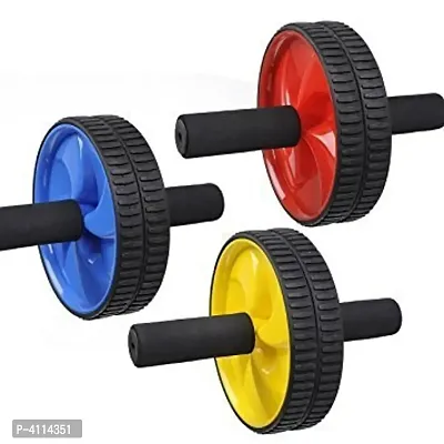 Abdominal Double Wheel Ab Roller Gym For Exercise Fitness Equipment Workout Ab Exerciser  (Color may vary)(Pack of 1)-thumb5