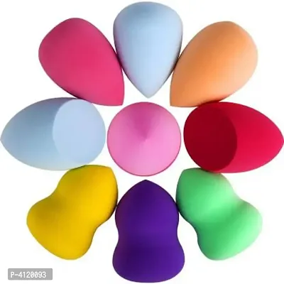 Makeup Sponges Latex-free Blender for Foundations Powders Creams Liquids (Multicolour) - Pack of 3-thumb2