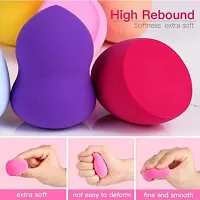 Makeup Sponges Latex-free Blender for Foundations Powders Creams Liquids (Multicolour) - Pack of 3-thumb2