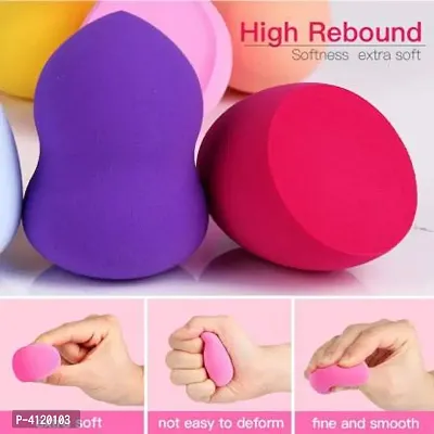 Hydro-Activated High Premium Quality Makeup Beauty Blender for Professionals | Latex Free | Assorted Color(Pack of 5)-thumb3