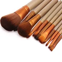 Synthetic Foundation,Mineral Powder Makeup Brushes Kit with Storage Box - Set of 12-thumb1