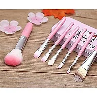 Hello Kitty High Quality MakeUp Brushes With Pink Tin Box  (Pack of 7)-thumb3