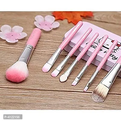 Hello Kitty High Quality MakeUp Brushes With Pink Tin Box  (Pack of 7)-thumb4