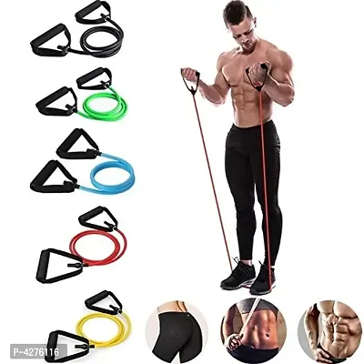 Toning Tube for Exercise Single Resistance Band for Exercise Home Gym and Travel Workout Boxing Training Physical Therapy pure nature latex tube(color may vary, pack of 1)-thumb2