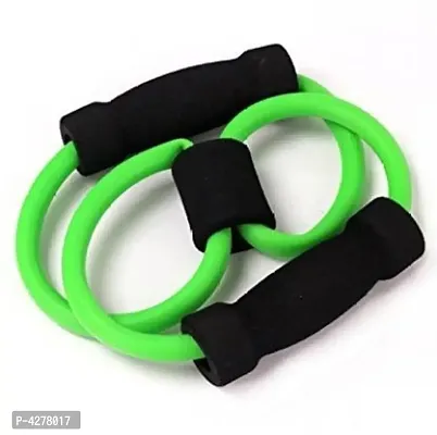 8-shaped Resistance Band Tube Body Building Fitness Exercise Resistance Tube  (Multicolor) pack of 1-thumb0
