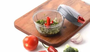 Manual Quick Chopper Mini Handy Chopper Pull String Chopper Vegetable  Fruit Chopper (1) (Black-Red)-thumb2