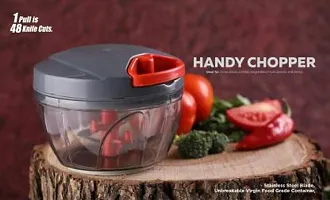 Manual Quick Chopper Mini Handy Chopper Pull String Chopper Vegetable  Fruit Chopper (1) (Black-Red)-thumb1