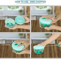 Manual Chopper, Compact  Powerful Hand Held Vegetable Chopper/Blender to Chop Fruits and Vegetable (Pack of 1)-thumb3