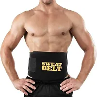 Sweat Slim Belt Free Size for Man and Women Fat Burning Sauna Waist Trainer - Promotes Healthy Sweat, Weight Loss,Tummy Trimmer, Lower Back Posture(Free Size)(Both Man and Women)-thumb3