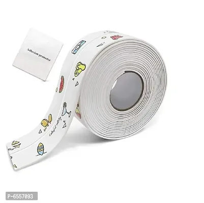 Waterproof Tape for Kitchen Sink Oil Proof Caulk Tape Strip Self Adhesive Bathroom Corner Caulking Sealing Tape Gap Sealer Waterproof Tape for Platform Basin Toilet 3.2m*3.8cm (Multi Print)