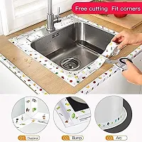 Waterproof Tape for Kitchen Sink Oil Proof Caulk Tape Strip Self Adhesive Bathroom Corner Caulking Sealing Tape Gap Sealer Waterproof Tape for Platform Basin Toilet 3.2m*3.8cm (Multi Print)-thumb2