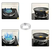 Gas Saver Burner Stand | Gas Saver Jali | Home Gas Stove Fire and Windproof Energy Saving Stand (Pack of 1, Colour: Silver)-thumb3