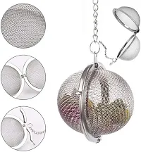 Stainless Steel Tea Ball Strainer Mesh Infuser Filter Reusable Spice Filter Ball Herbs Infuser With Extended Chain Hook For Loose Leaf Tea And Spices Seas-thumb3